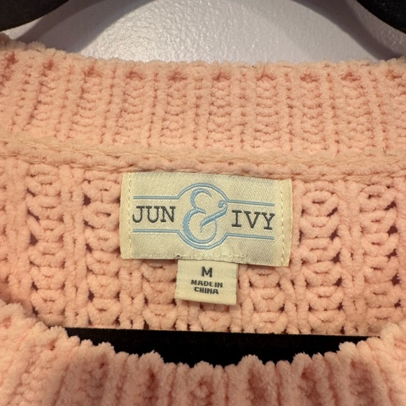 Jun & Ivy pink and black colorblock sweater - Picture 2 of 3